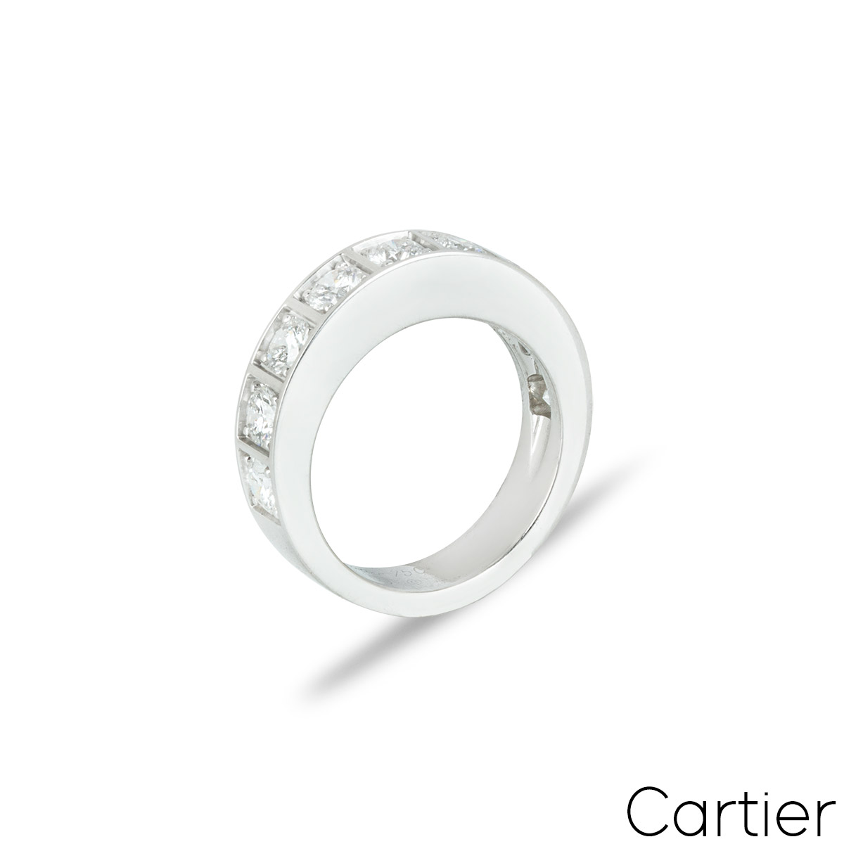 Cartier White Gold Diamond Half Eternity Ring 1.35ct